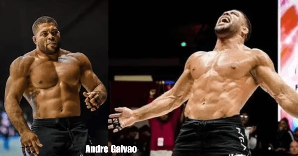 Andre Galvao, an acclaimed BJJ champion and coach known for his competitive success and contributions to Brazilian Jiu-Jitsu training.