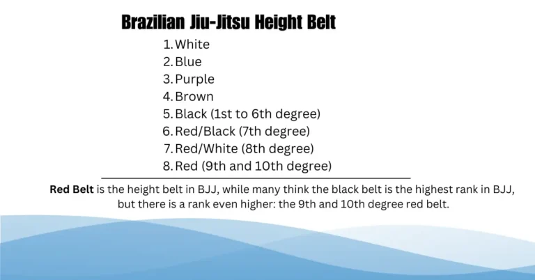 Red belt is BJJ Height Belt
