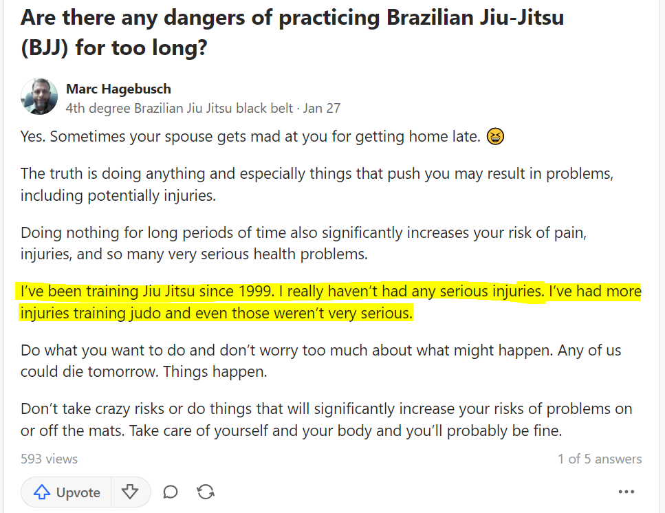 BJJ is not dangerous a black belt athlete says