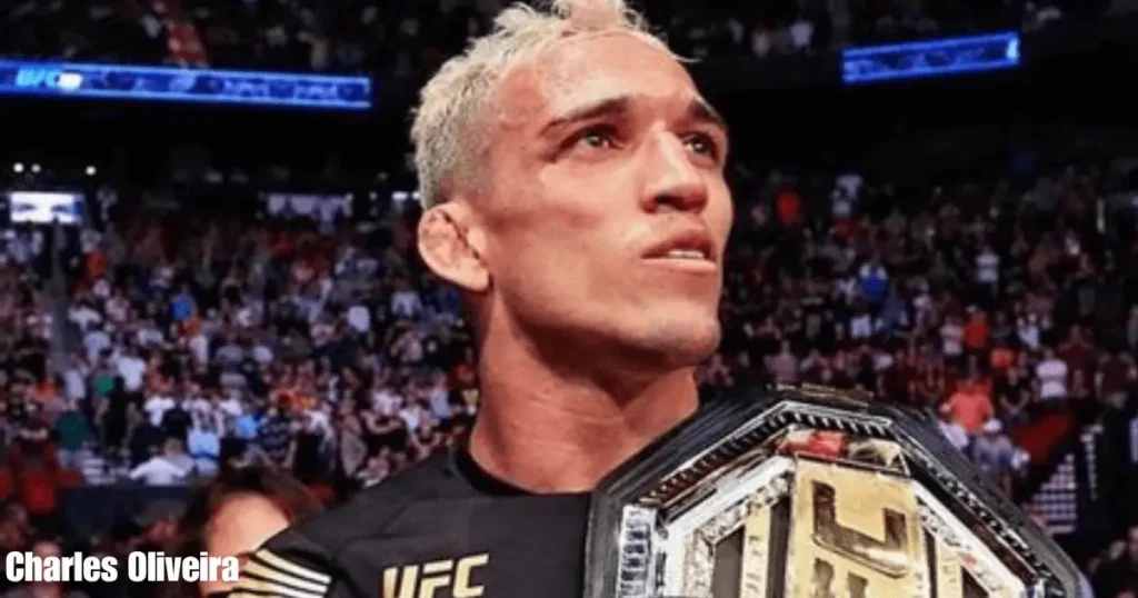 Charles Oliveira, a top BJJ fighter and UFC Champion known for his submission skills and success in mixed martial arts.