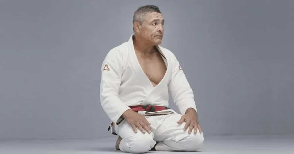 Rickson Gracie, a legendary BJJ fighter known for his dominance in Brazilian Jiu-Jitsu and undefeated MMA record