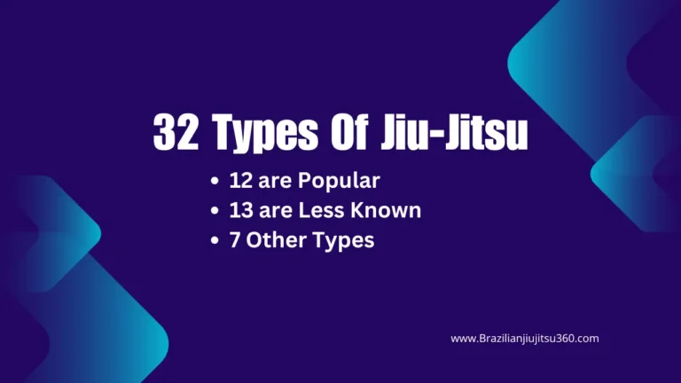 Types of Jiu-Jitsu, 12 are most popular and 13 are less popular and 8 are other martial arts in which many jiu-jitsu techniques are included